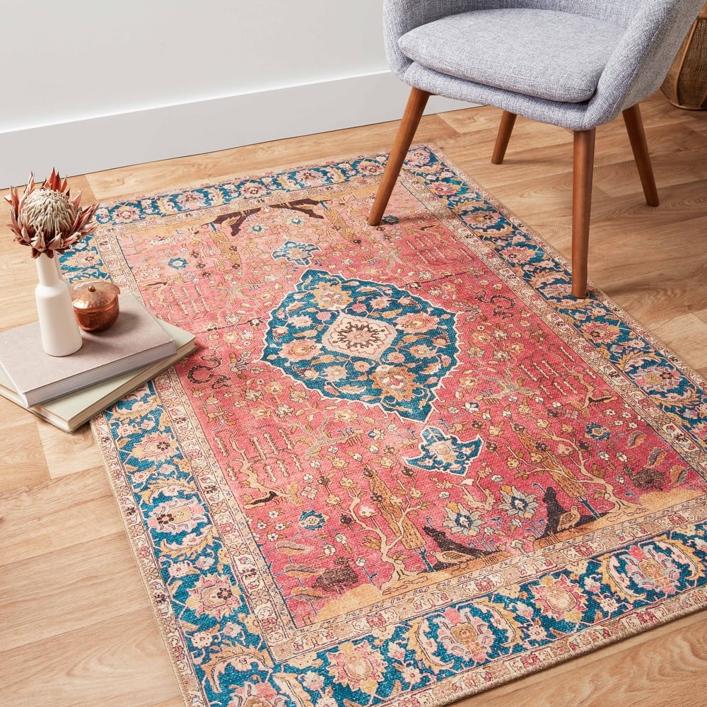 Alexander Home Dhanya Boho Medallion Vintage Area Rug