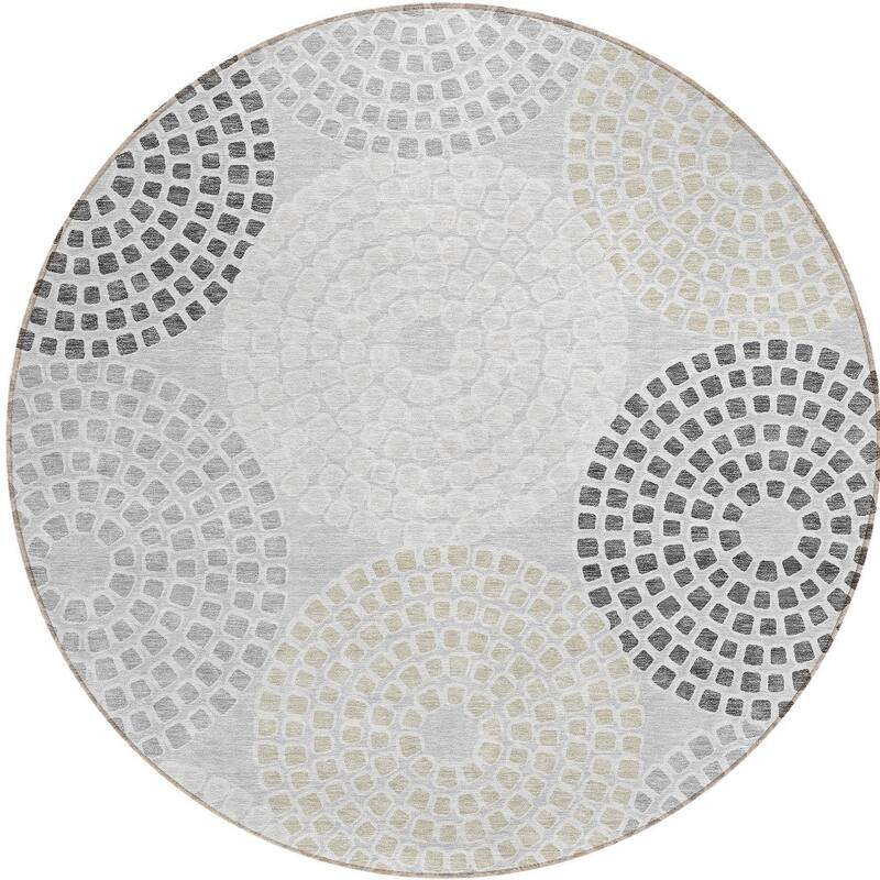 HomeRoots Geometric Transitional Rectangle Outdoor Rug