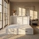 preview thumbnail 19 of 30, Murphy Cabinet Bed , Free-Standing Foldable Murphy Bed Credenza for Guest Room Dresser 61.8"x81.5"