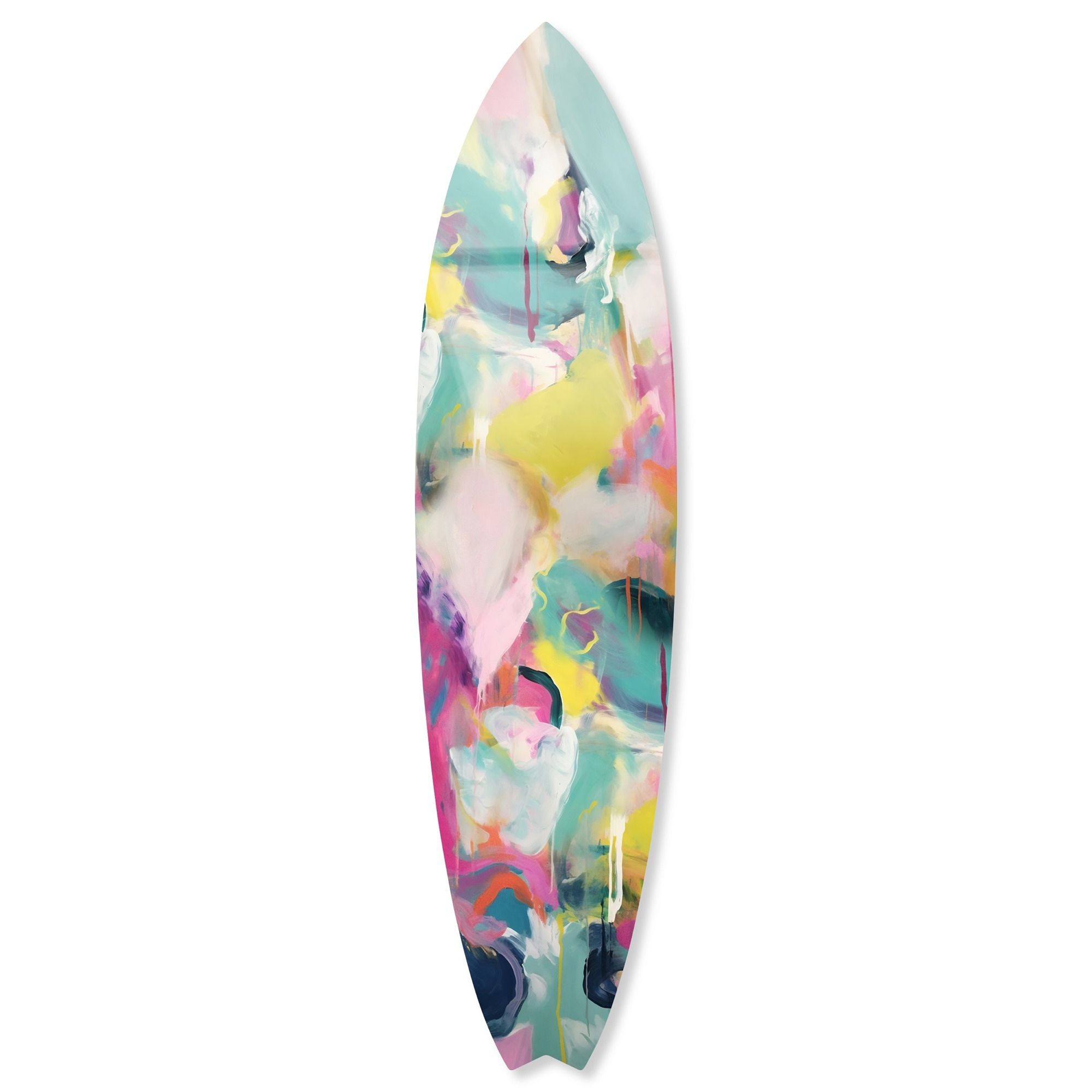 Notoriart Sweet Smelling Garden Surfboard Acrylic Wall Art Die Cut Coastal Modern High Gloss Home Decor 15 x 60