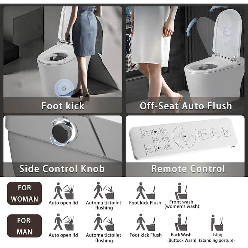 Smart Bidet Toilet with Remote Control