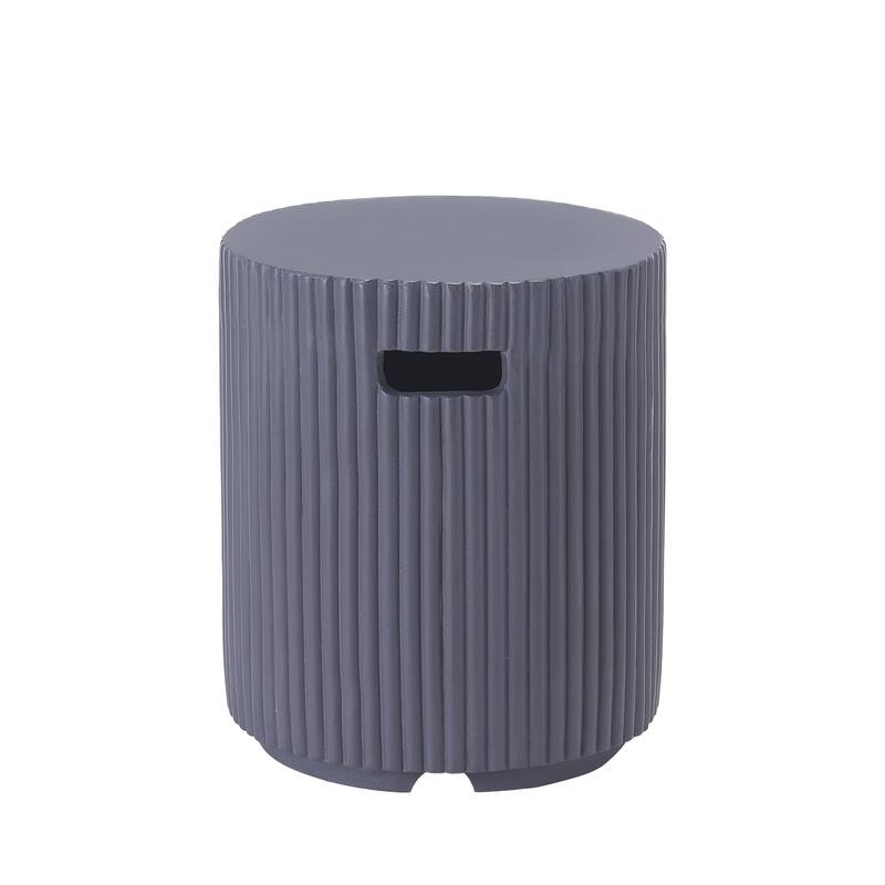 Christopher Knight Home - Lecce 17x19.9" Outdoor MgO Propane Tank Holder/Side Table for Multiple Use