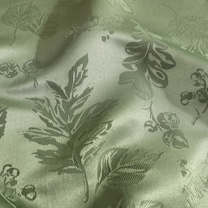 Elegant Woven Leaves Jacquard Damask Tablecloth