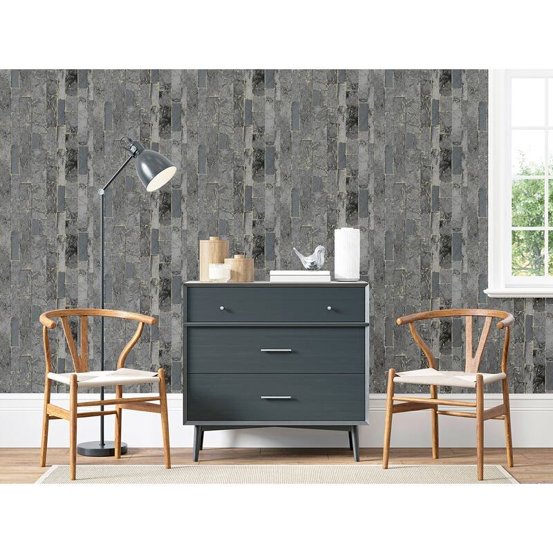 Arthouse Kintsugi Black Geometric Wallpaper