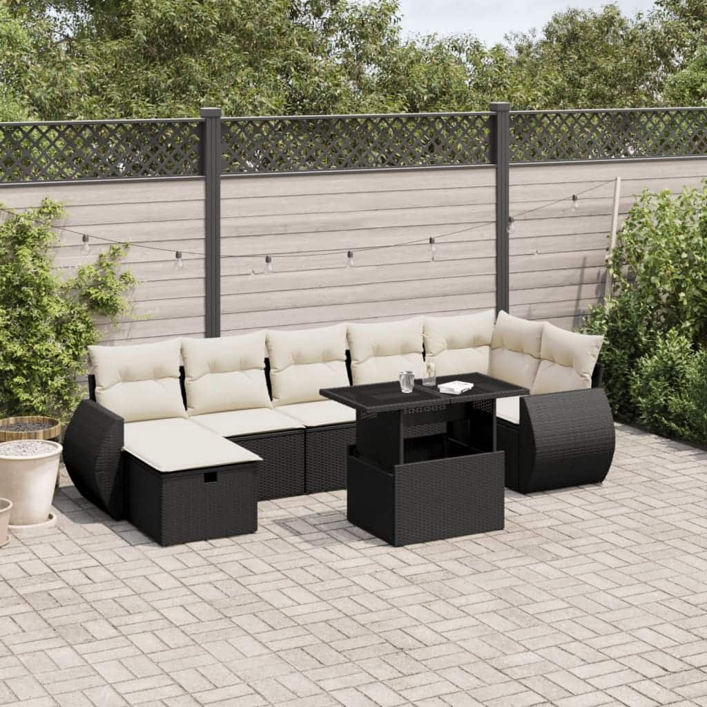 8 Piece Outdoor Sofa Set with Cushions