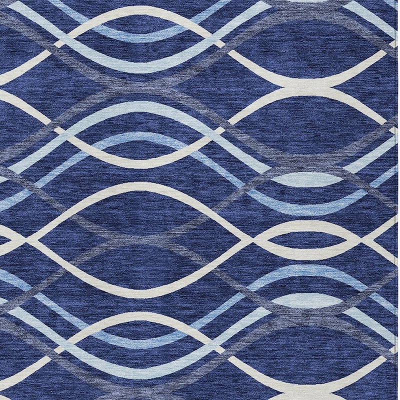 HomeRoots Abstract Transitional Rectangle Outdoor Rug
