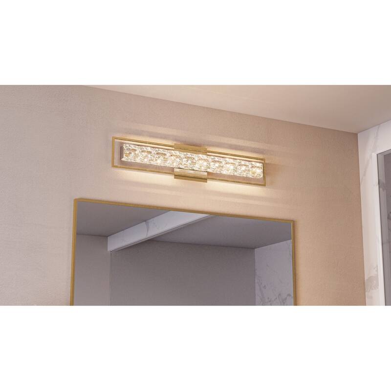 Dazzle Integrated LED Soft Gold Bath Light with CCT Switch