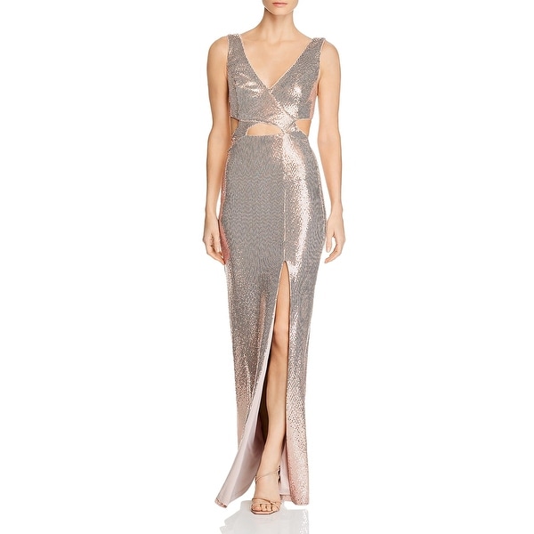 Bcbg gold sequin dress