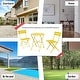 preview thumbnail 10 of 11, 3pc Metal Folding Bistro Set, Weather-Resistant Outdoor/Indoor Conversation Set for Patio, Yard, Garden