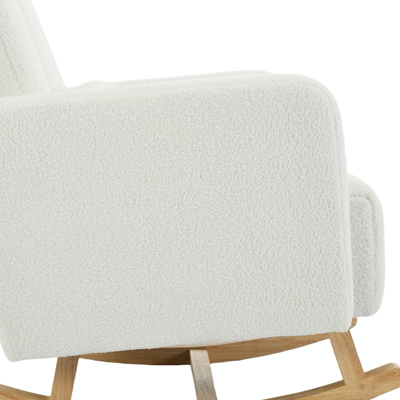 ​Plush Rocking Chair - Soft Teddy Velvet Upholstery
