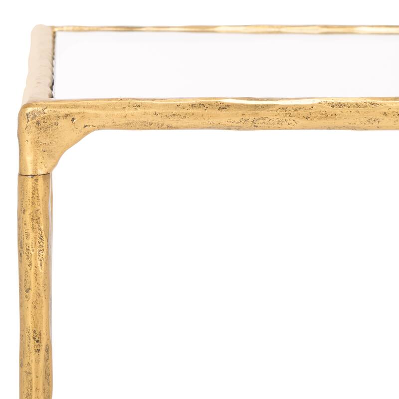 SAFAVIEH Couture Isabellina Metal And Glass Coffee Table - 40"W x 22"D x 18"H