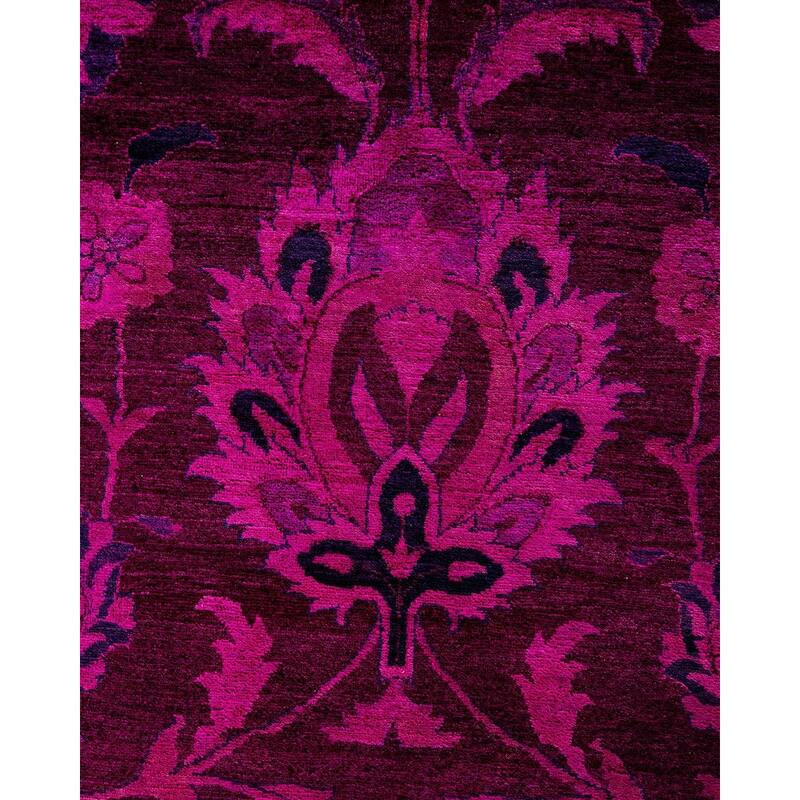 Fine Vibrance One-of-a-Kind Hand-Knotted Area Rug - Pink, 9' 1" x 12' 3" - 9' 1" x 12' 3"