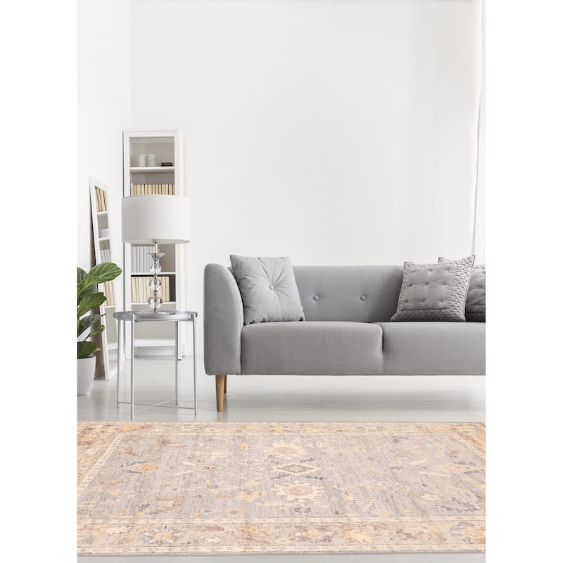 ECARPETGALLERY Hand-knotted Jules Serapi Grey Wool Rug - 7'10 x 10'0