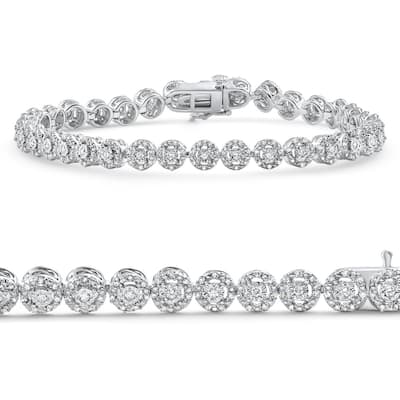 Diamond Tennis Bracelet 11.5 Grams White Gold .43Ct