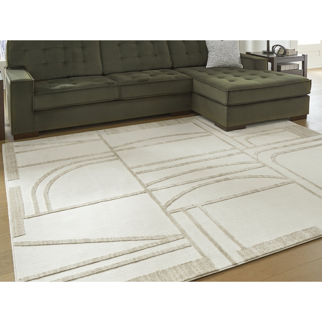 Signature Design by Ashley Farongrove Beige/White Area Rug