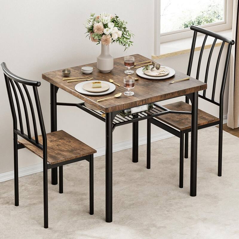 Dining Table Set for 2 - Brown