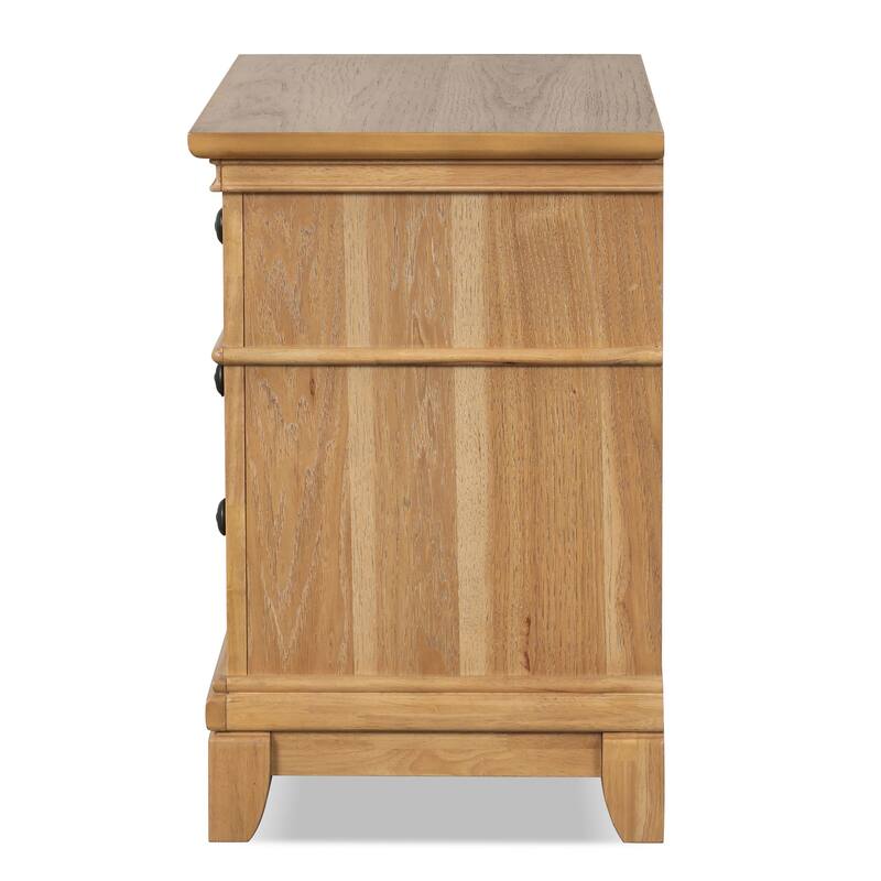 Furniture of America Wellington Farmhouse Natural Oak 3-Piece Solid Wood Kids Bedroom Set