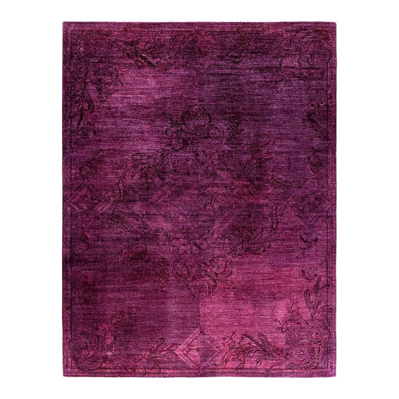 Contemporary Overdyed Wool Hand Knotted Area Rug - 8' 1" x 10' 3"