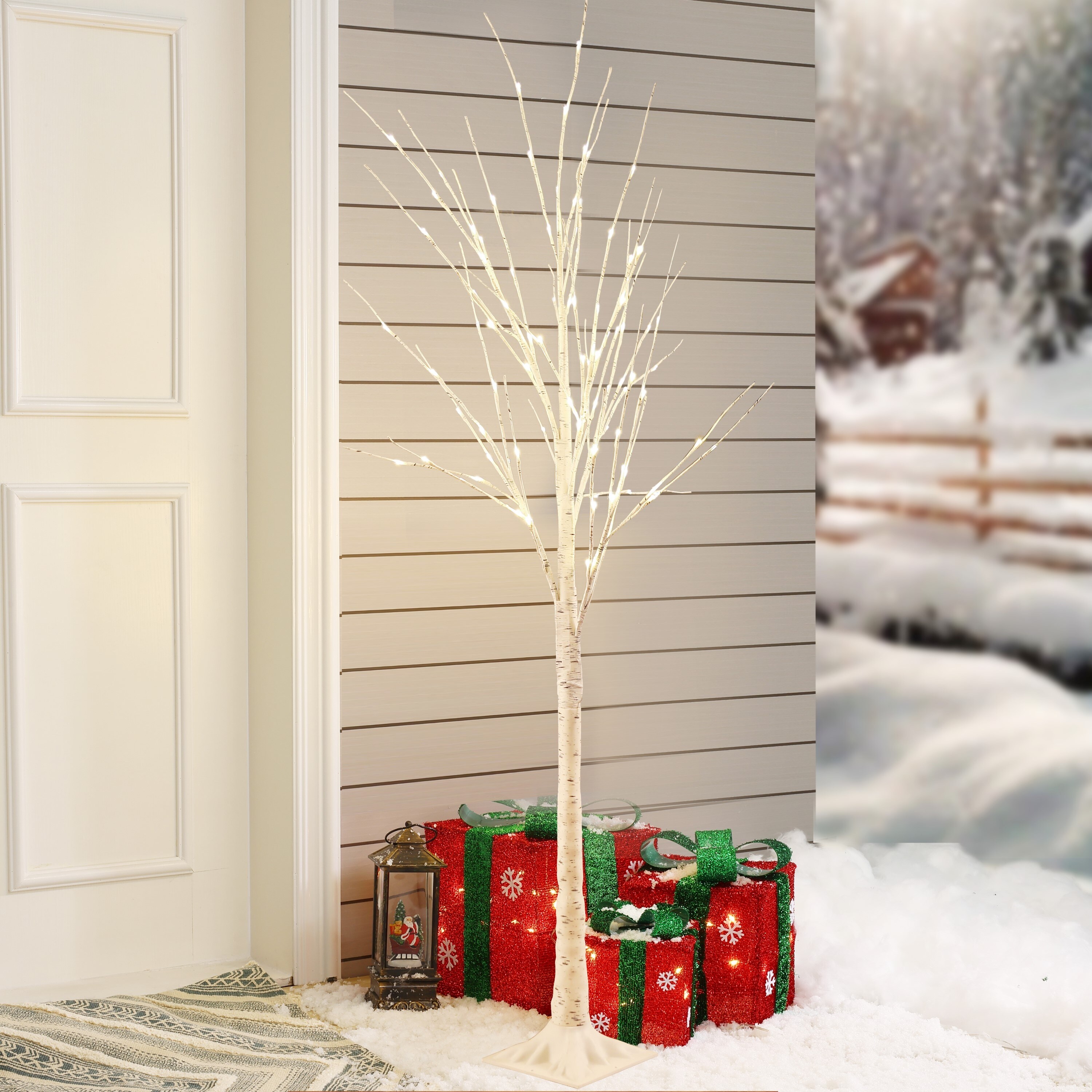 5.9 White Birch Tree Christmas Holiday Decoration with LED Lights 71 H x 27.5 Diameter On Sale Bed Bath Beyond 29075854
