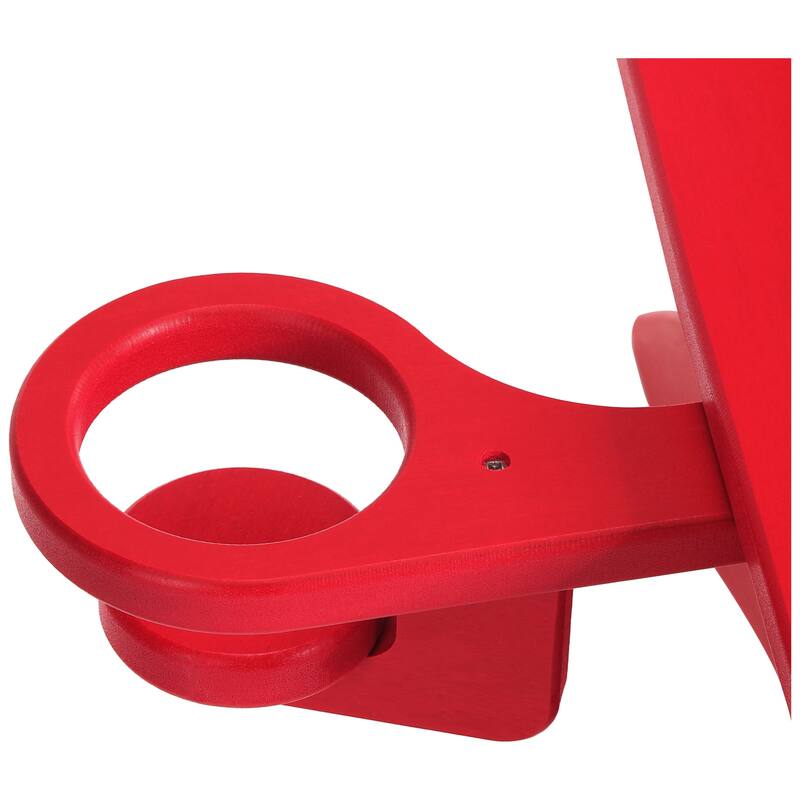 Shoreside Kids Outdoor Poly Adirondack Chair with Side Table 3-Piece Set