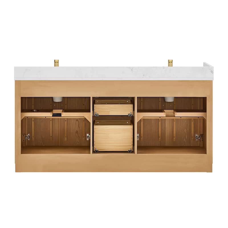 Jakarta Bath Vanity with Quartz Stone Top without Mirror