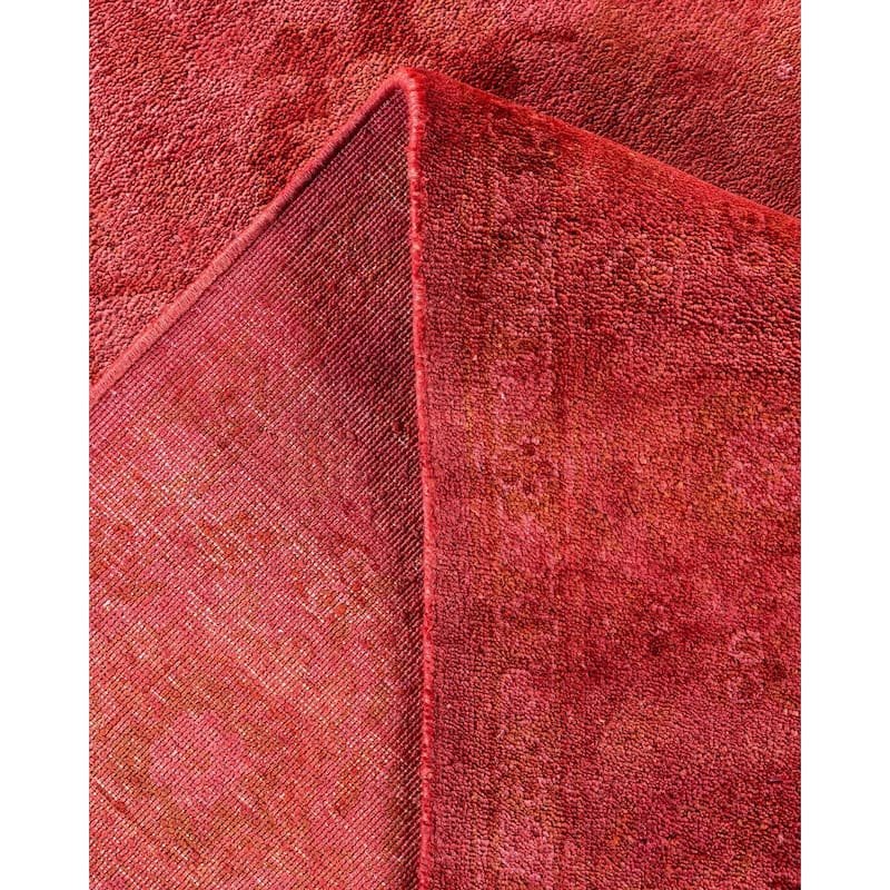 Overdyed, One-of-a-Kind Hand-Knotted Area Rug - Pink - 6' 1" x 9' 1"