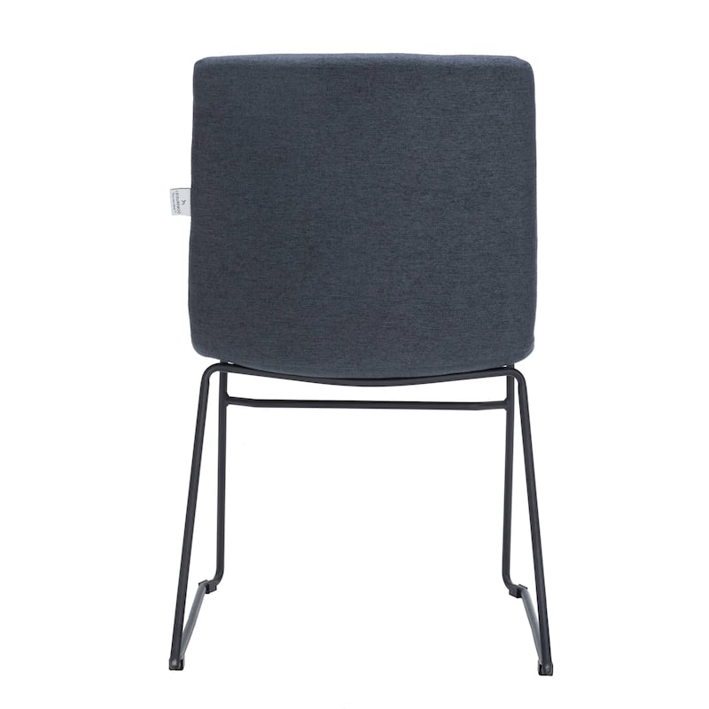 Zylar Modern Leather Guest Chair with Lumbar Support, Stainless Steel Base, High-Density Foam, Floor Protectors, 300 lb Capacity