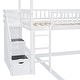 preview thumbnail 20 of 38, Friendly Design Twin over Twin Bunk Bed with Two Drawers and Slide, House Bed with Slide