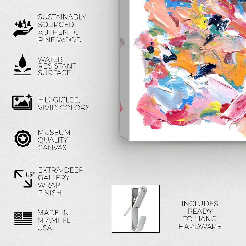 Wynwood Studio Abstract Fruit Blending White and Modern & Contemporary Wall Art Canvas Print