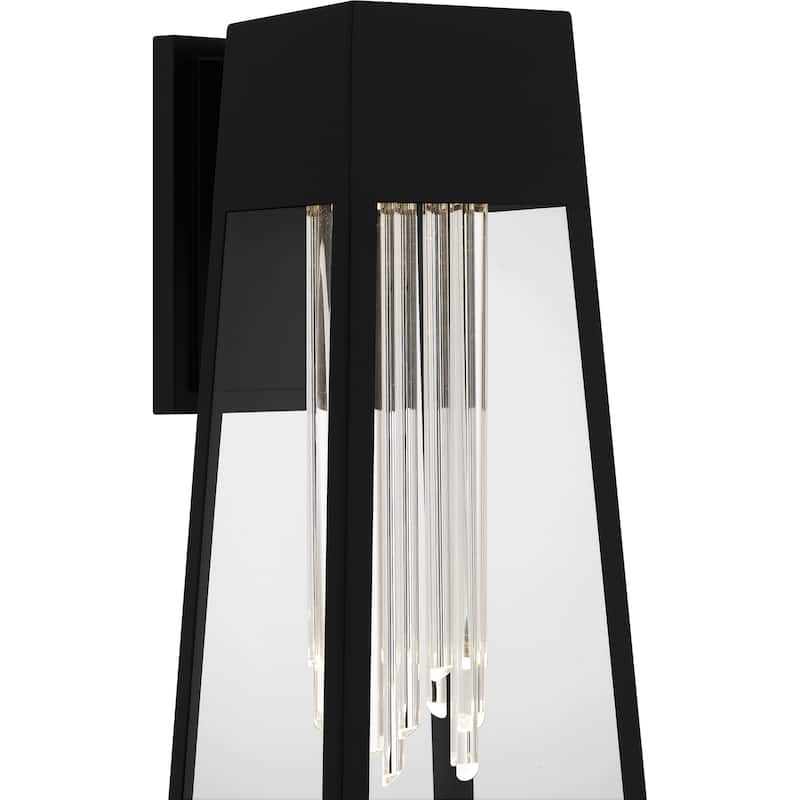 Guinn Integrated LED Matte Black Outdoor Wall Lantern