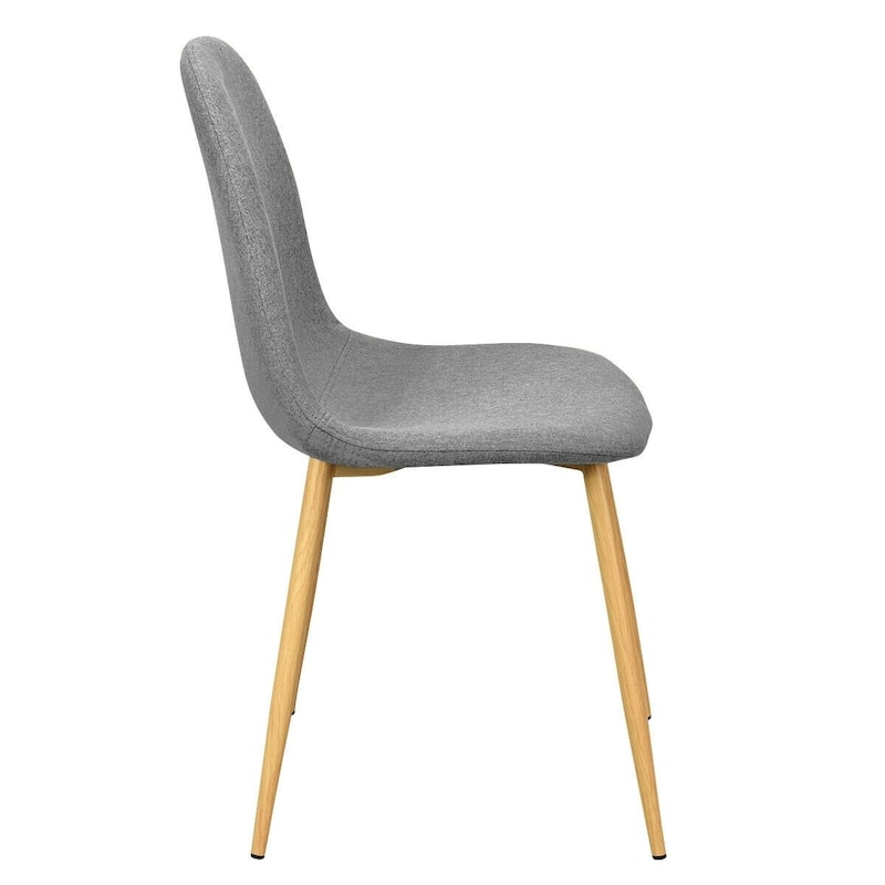 Set of 4 Gray Accent Dining Chairs - 19.5" x 17.5" x 34" (L x W x H)