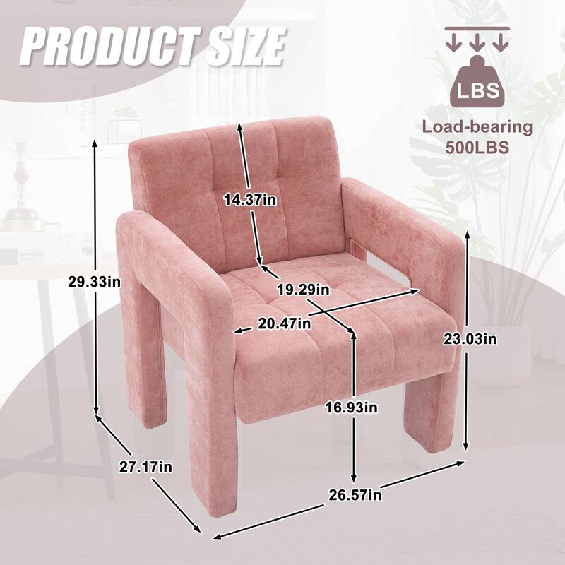 Modern Minimalist Casual Single Armchair Living Room, Bedroom, Upholstered Chair, Comfortable Padded Armchair