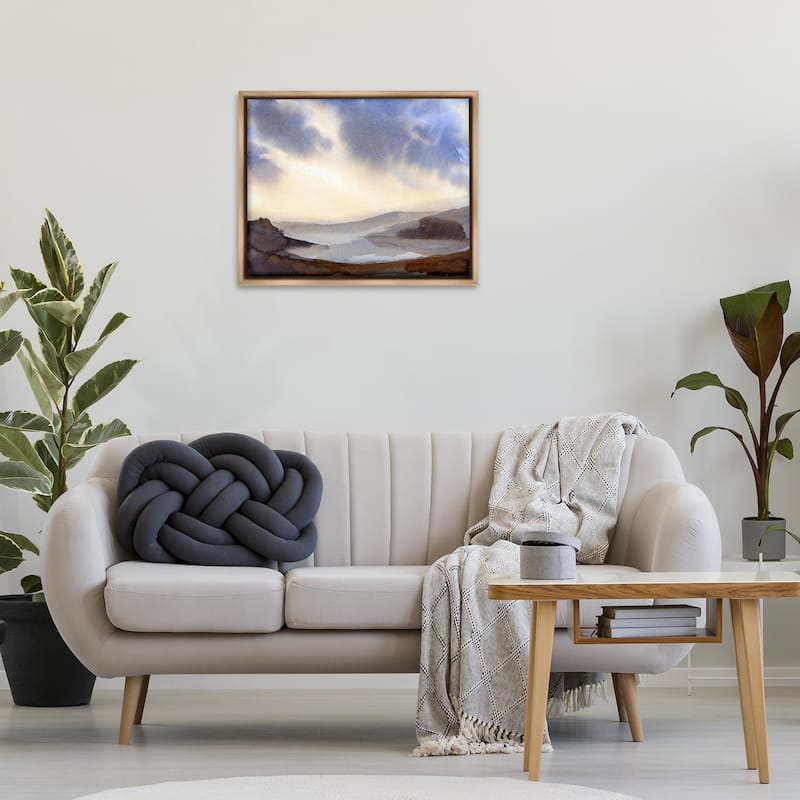 Stupell Dreamy Bay Inlet Horizon Framed Floater Canvas Wall Art Design By Ashley Davis