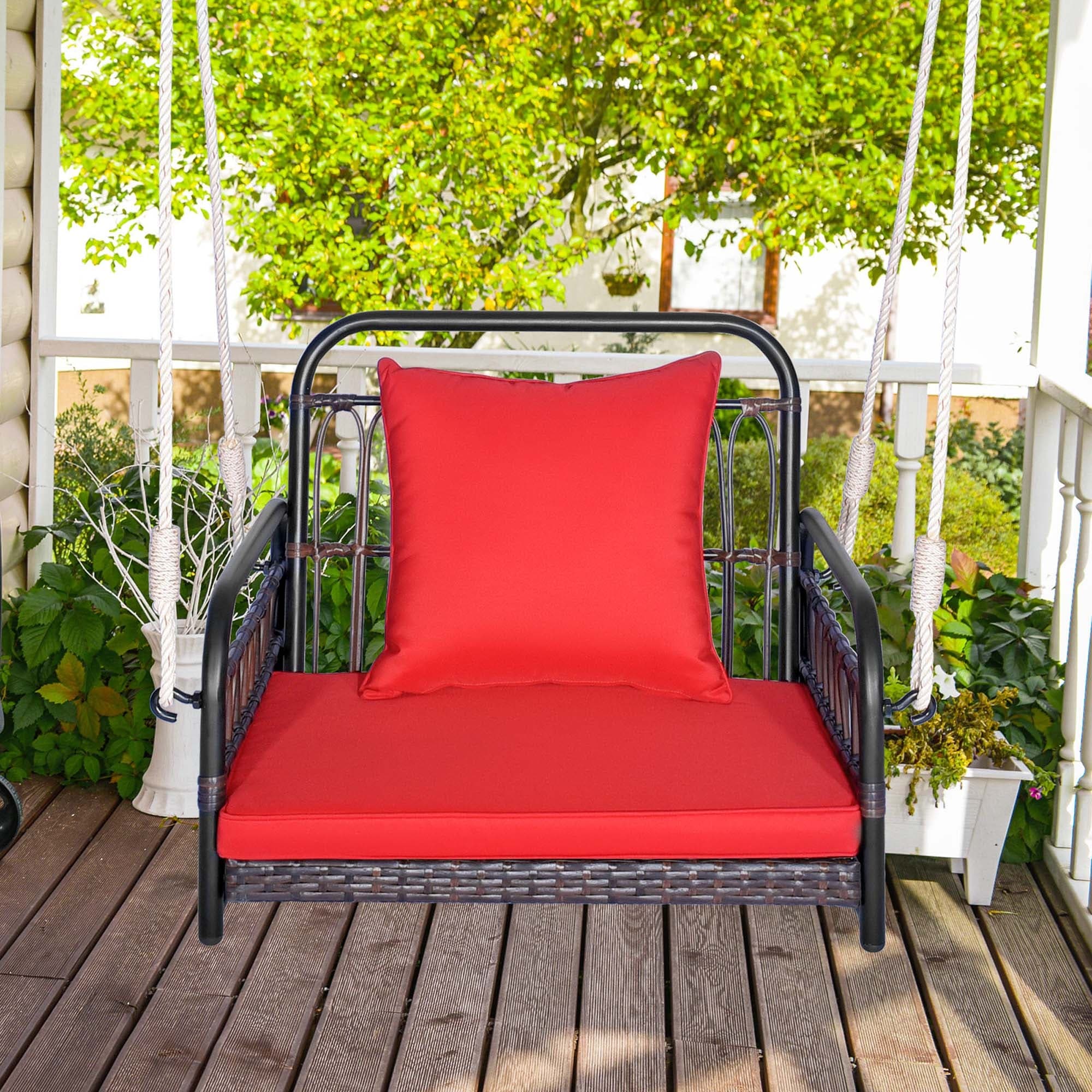 Costway 2 persons outdoor hanging canopy hammock porch swing outlet