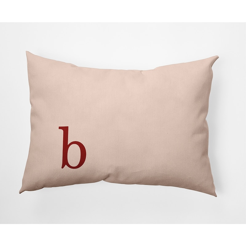 Modern Monogram Decorative Throw Pillow - 14" x 20" - b