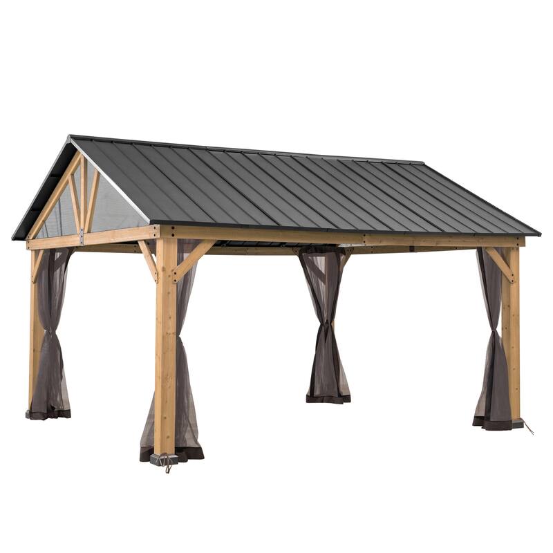 Sunjoy Universal Mosquito Netting for 13 ft. x 15 ft. WoodFramed Gazebos with Netting Tube On