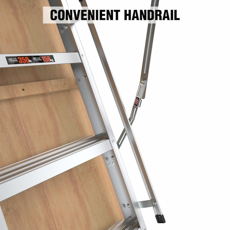 Household Aluminum Attic Ladder: 25" x 54", 375 lbs Capacity, Fits 7'8" to 10'3" Ceiling Heights