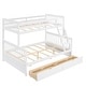 preview thumbnail 7 of 54, Space-Saving Twin Over Full Bunk Bed with Drawers, Solid Wood Frame with Guardrails and Ladder, Detachable into 2 Platform Beds