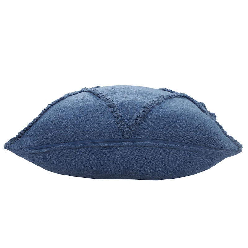 Solid Decorative Diamond Tufted Cotton Throw Pillow