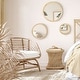 preview thumbnail 5 of 7, HOMCOM Set of 3 Wood Wall Mirror, Home Modern Round Mirror for Wall in Living Room, Bedroom