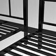 preview thumbnail 10 of 10, Triple Bunk Bed,Metal Twin Over Twin & Twin Beds with Ladder, Guardrails, Shelf & Table, Convertible L-Shaped Design