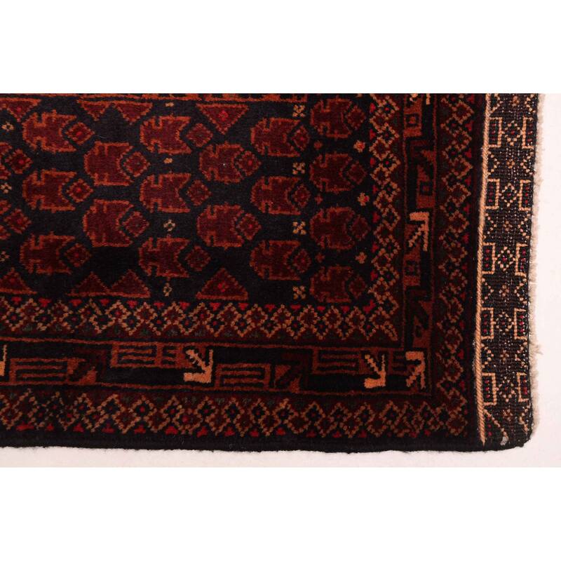 ECARPETGALLERY Hand-knotted Teimani Dark Navy Wool Rug - 3'2 x 5'3