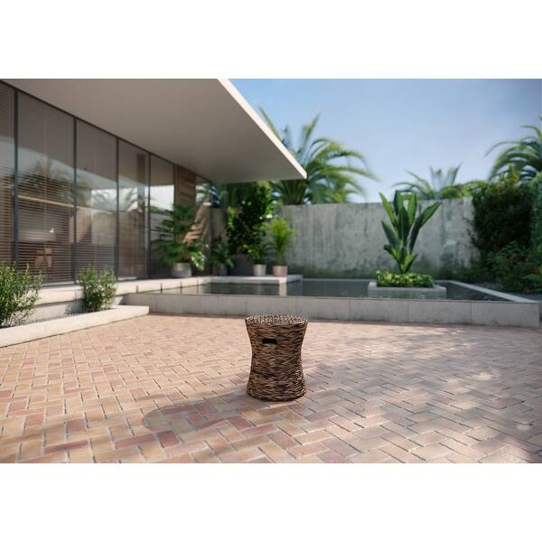 slide 2 of 16, Winston Cayman Seagrass Weave Heritage Brown Woven Drum Stool or Side Table