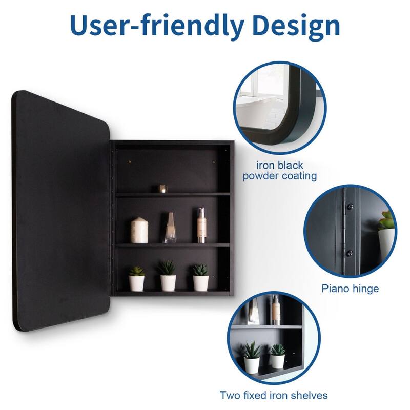 24x30 Surface or Recessed Mount Bathroom Medicine with Mirror