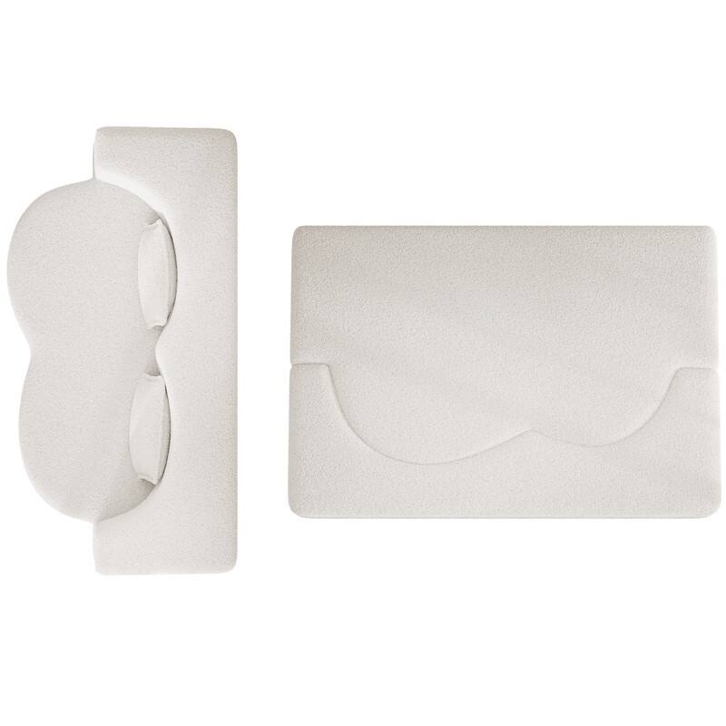 Modern Convertible Floor Sofa Bed - Full Size Foldable Sleeper with Memory Foam, 2 Pillows & No Assembly Needed