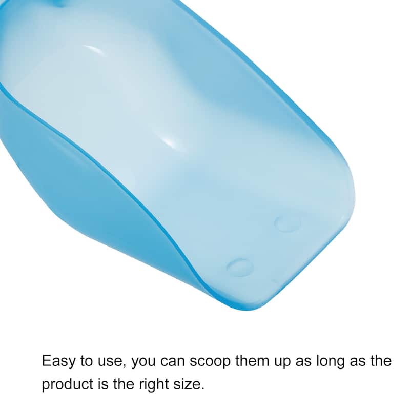 2Pcs Ice Scoop Plastic 5.9x3.3x2.4" Flour Cereal Sugar Shovel Blue