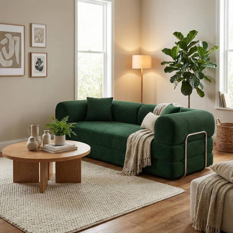 HOMYLIN 78.8" Compression Floor Sofa Bed, Convertible Foam Sofa