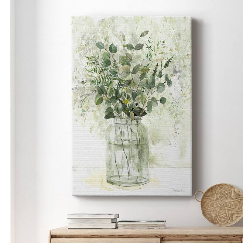 Delicate Greenery II Premium Gallery Wrapped Canvas - Ready to Hang