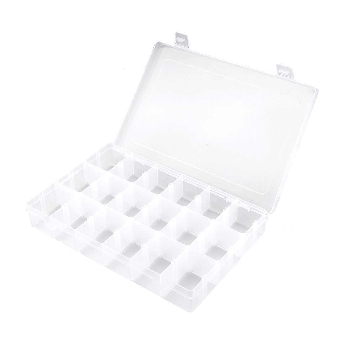 Unique Bargains Clear 36 Slots Adjustable Jewelry Rings Storage