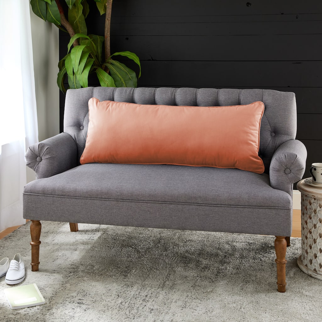 Sorra Home Solid Velvet Indoor Corded Pillow Single